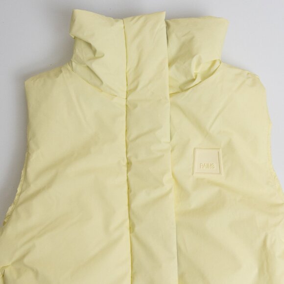 RAINS Loop Vest Straw Yellow Puffer Waterproof Insulated Medium - Picture 4 of 15